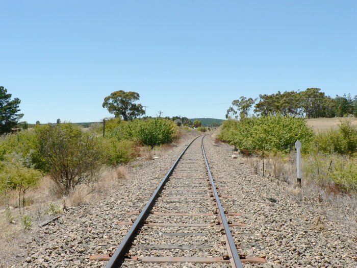 The looking south with little to show of the one-time location.