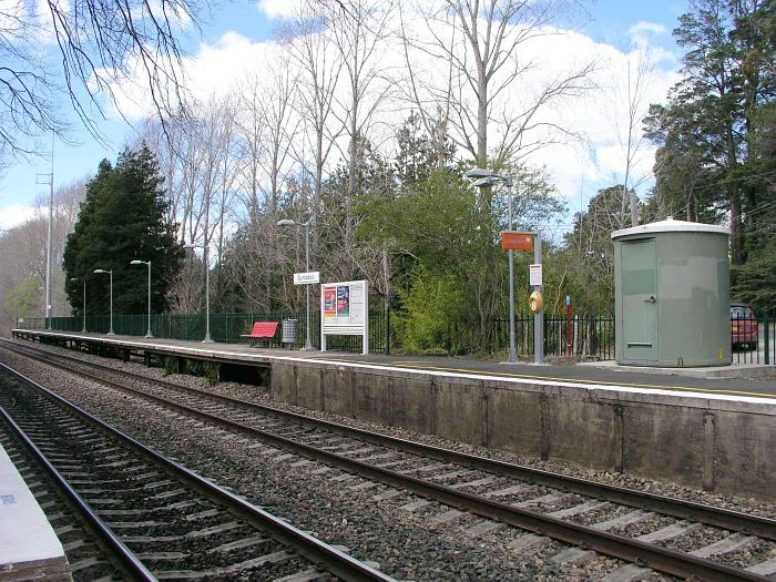 
The view looking north along the [extended] down platform.
