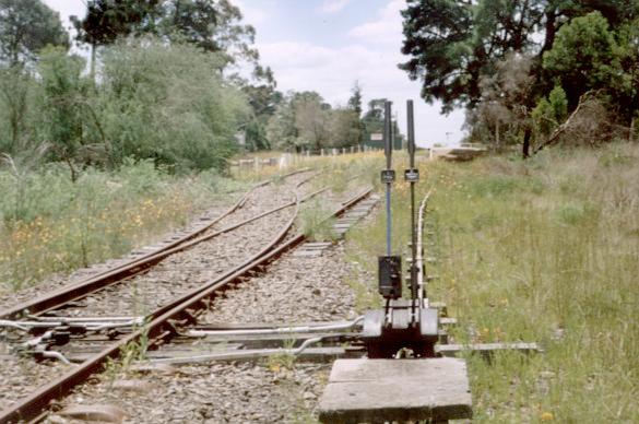 
The view looking north towards Buxton station.
