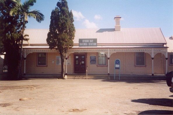 
The road-side view of the station building.
