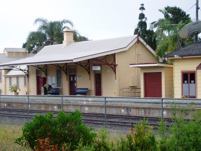 The view looking east across towards the station.