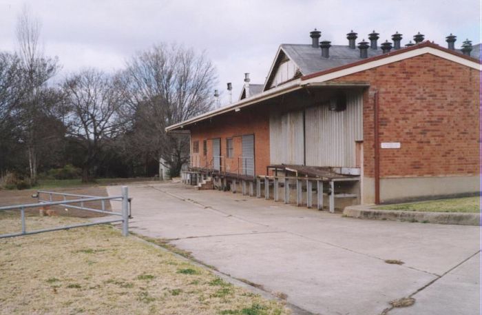 
The Dairy Farmers building which was once served by a short siding.
