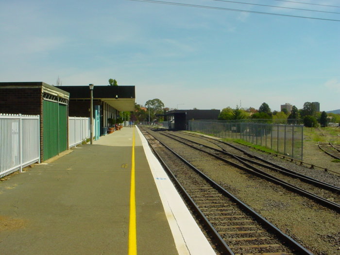 
The view looking along the platform towards the end of the line.
