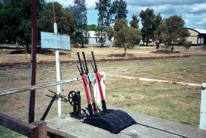 
The yard diagram and lever frame.
