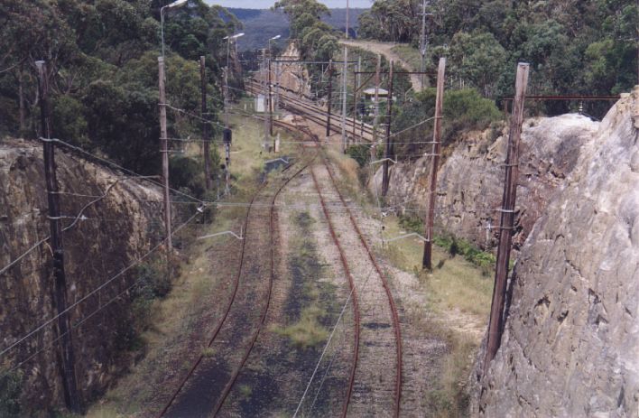 
The view looking towards the colliery branch junction.  The lines in the
foreground lead behind the camera to a balloon loop.
