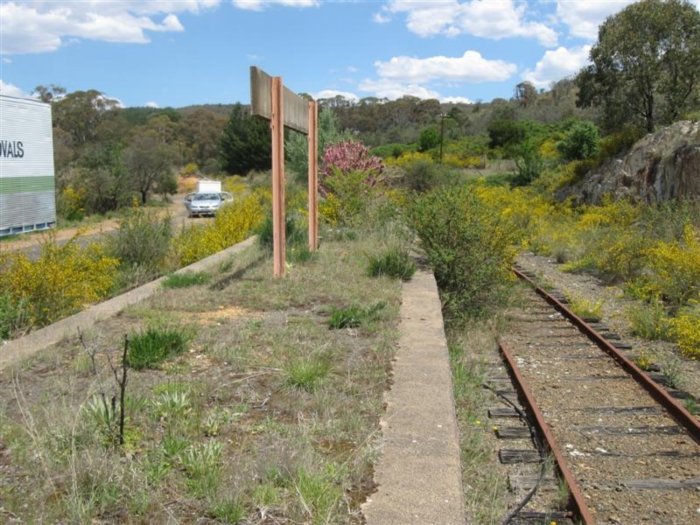 The view looking south along the Departure Road.