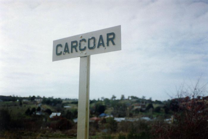 
The fairly simple nameboard at the station.
