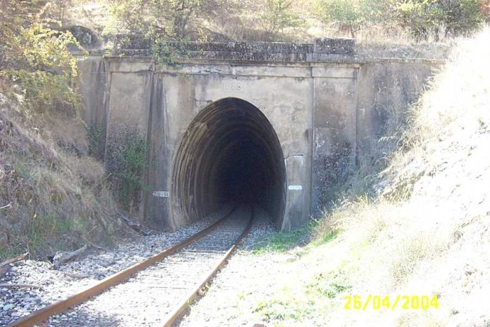 The southern portal of the tunnel.