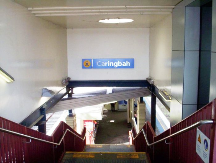 The entrance to Caringbah, as viewed from the road.