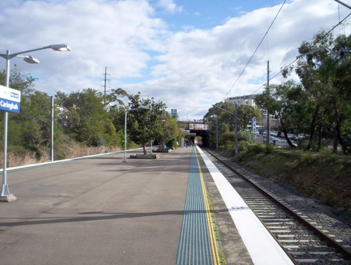 Number 2 platform at Caringbah, as viewed looking towards Sutherland.