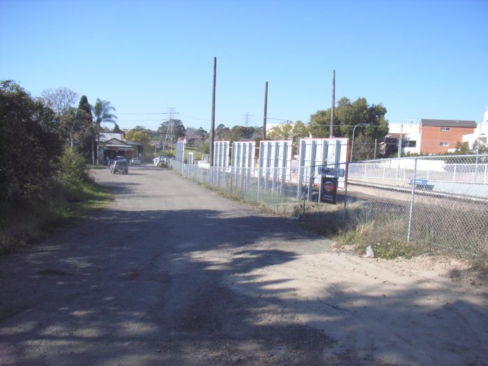 The former Electricity Commission siding at Carlingford came off what was the produce co-op siding (since removed), running up the grade, following the alignment of the access road towards the bottom left hand corner of the picture.