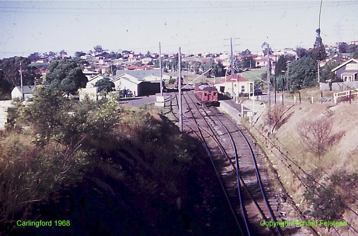 The view looking north towards the station and the end of the line. The former Electricity Commision siding can be seen branching off the the left of the goods siding.