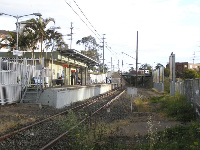 A general view of Carlingford Railway Station, looking south from the buffers.