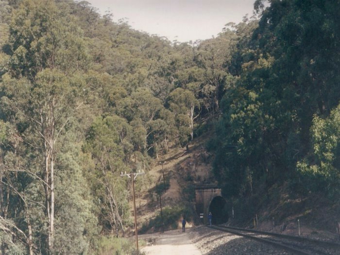 The down portal of the tunnel.