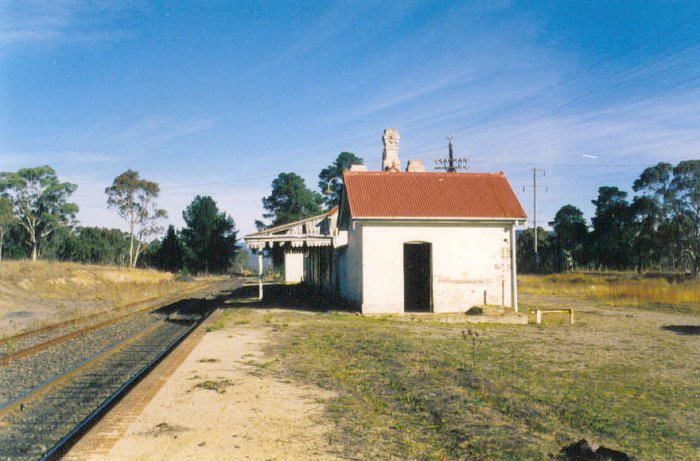 The view looking south along the platform.