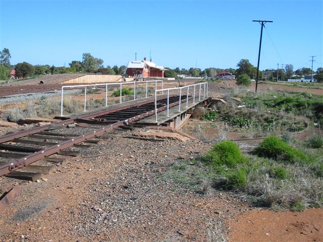 The old turntable, looking towards the station in the down direction.
