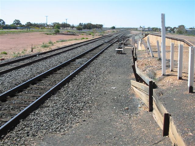 The view looking east towards the remains of the yard.