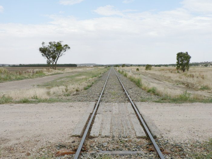 The view looking west shows no trace remains.