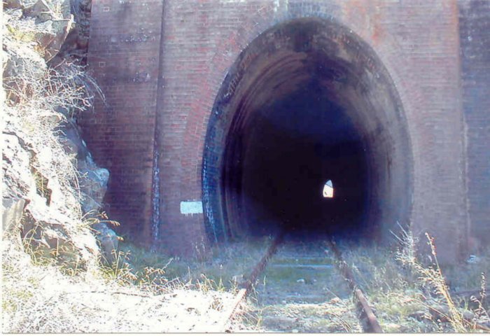 The southern portal of the tunnel.