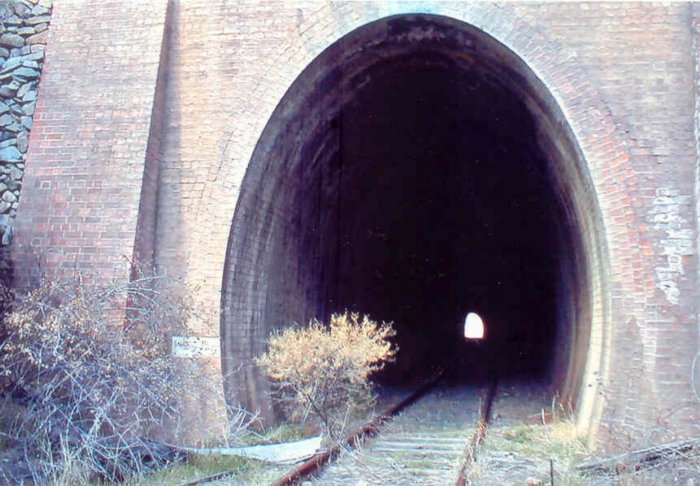 The northern portal of the tunnel.