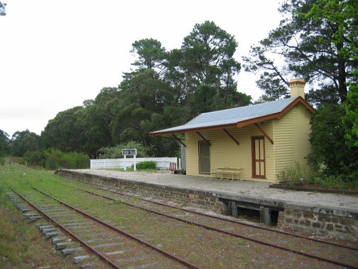 The view looking north towards the station.