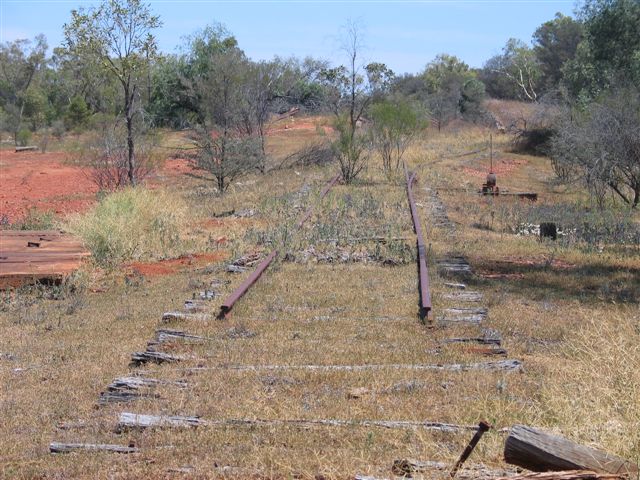 
The view looking back up the line of the end of the loop siding.
