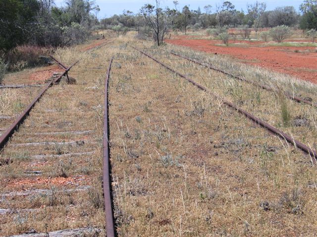 
The view looking north towards the down end of the loop siding.
