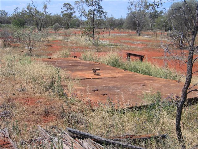 
Only the base of this building at the northern end of the yard remains of
and structures.
