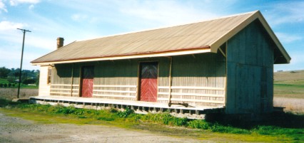 
The road-side view of the now restored goods shed.

