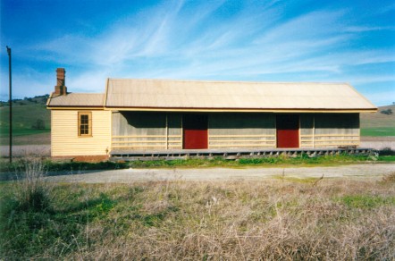 
A front-on shot of the goods shed.
