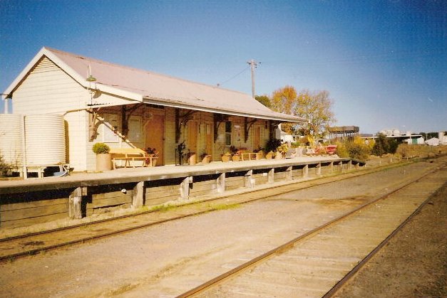 The view looking across towards the station building.