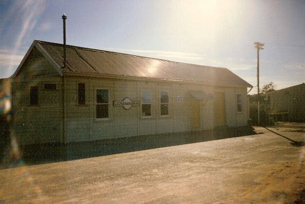 The road-side view of the station building.