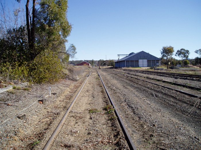 The view looking west towards the grain shed.
