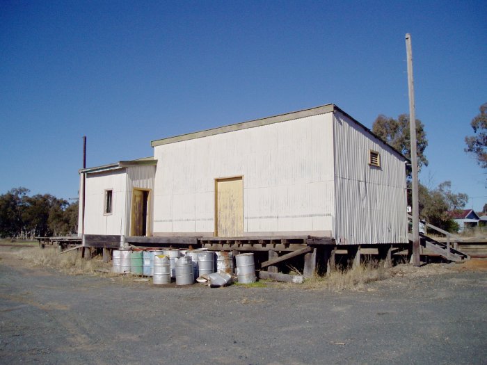 The rear view of the goods shed.