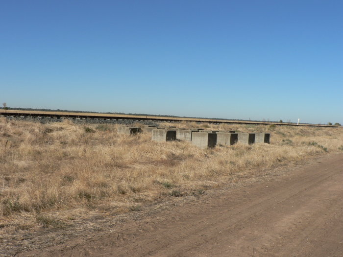 The base of a former water tank, in the western side of the line.