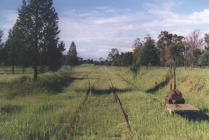 
The loading ramp is in the distance to the left of the track.
