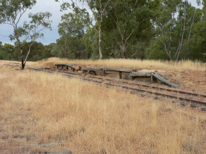 The passenger platform is slowly collapsing.