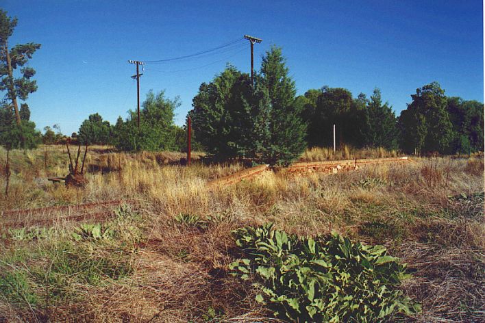 
The remains of the platform nestles in a heavily-overgrown yard.
