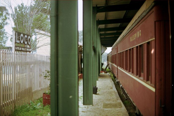 
The view looking south through the LVR carriage shed.
