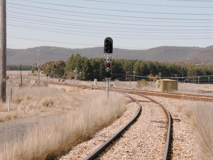 The view looking towards the junction with the double main line.