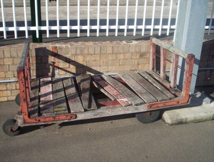 The long since forgotten luggage trolley at Cronulla.