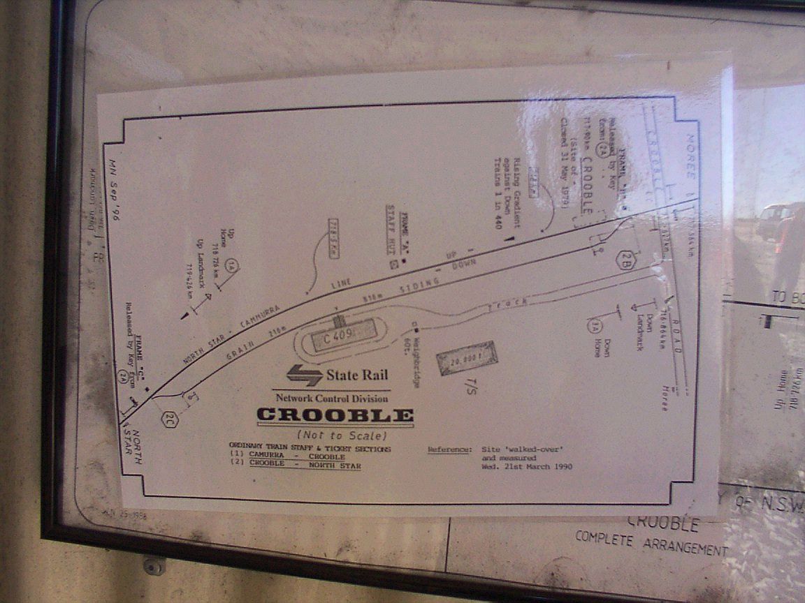 
The fairly simple yard diagram in the staff hut.
