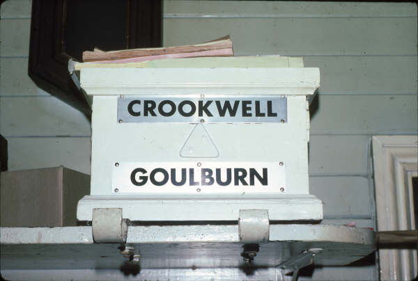 The Crookwell-Goulburn staff & ticket box 1980.