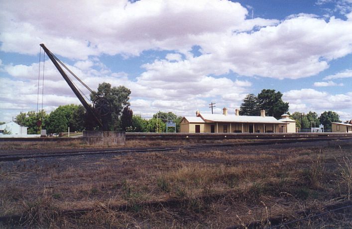 
The station and crane at Culcairn.
