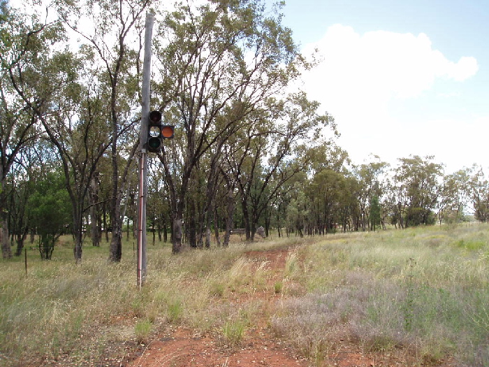 An old signal used to direct coal trains loading at the abandoned Preston mine at the rear of the township. This view is looking towards the Main Line.