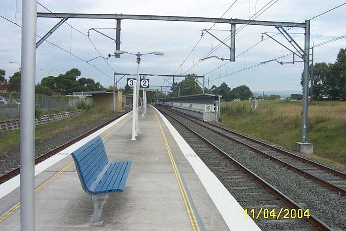 
The view looking south along No 2 platform.

