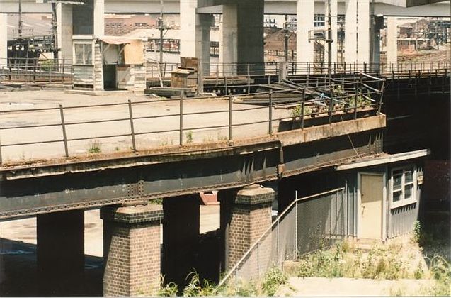 
The upper level road entrance to the Double Tier Goods Shed.
