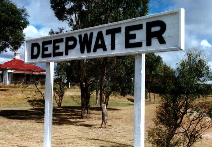 
The station name board.
