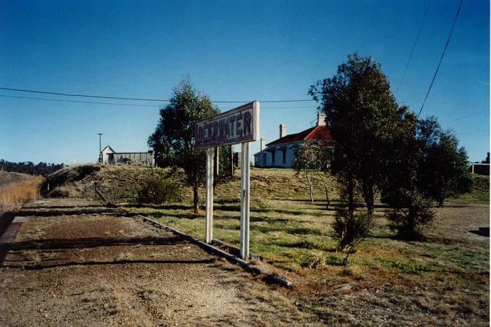 
The up end of the platform and nameboard.
