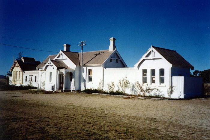 
The road side view of the station building.
